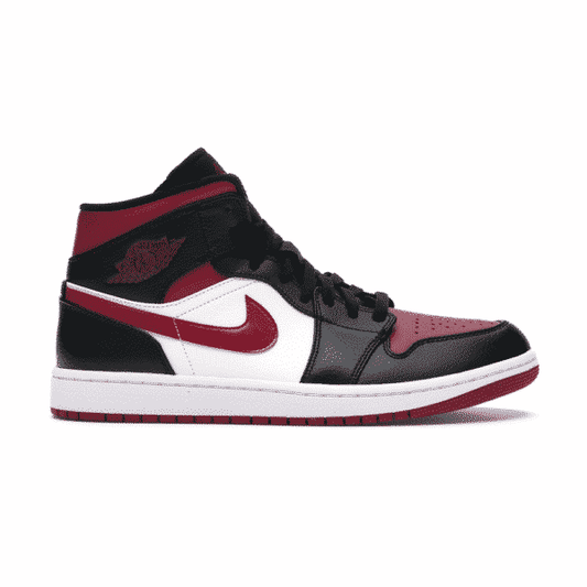 Air  Jordan 1 Mid Bred Toe - high-performance athletic footwear in Red with advanced cushioning