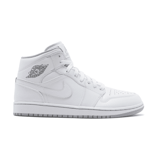 Air Jordan 1 Mid White Gray - high-performance athletic footwear in White with advanced cushioning