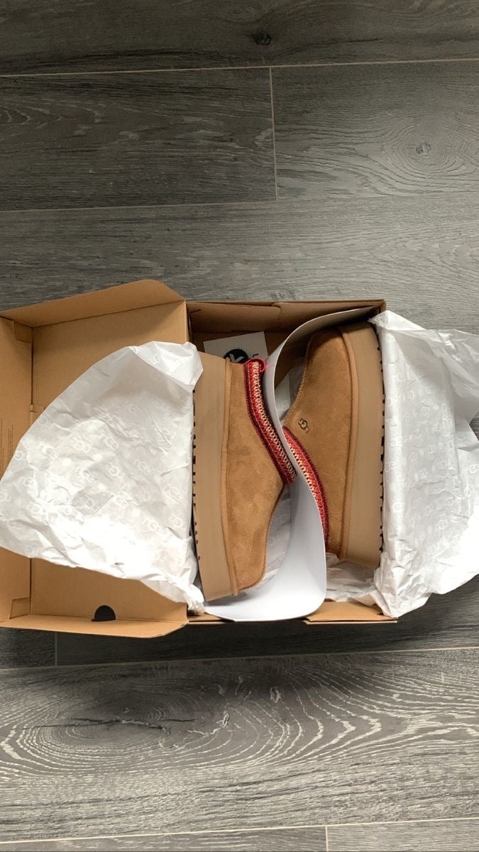 Ugg Tazz Platform Slippers brown red - high-performance athletic footwear in Red with advanced cushioning