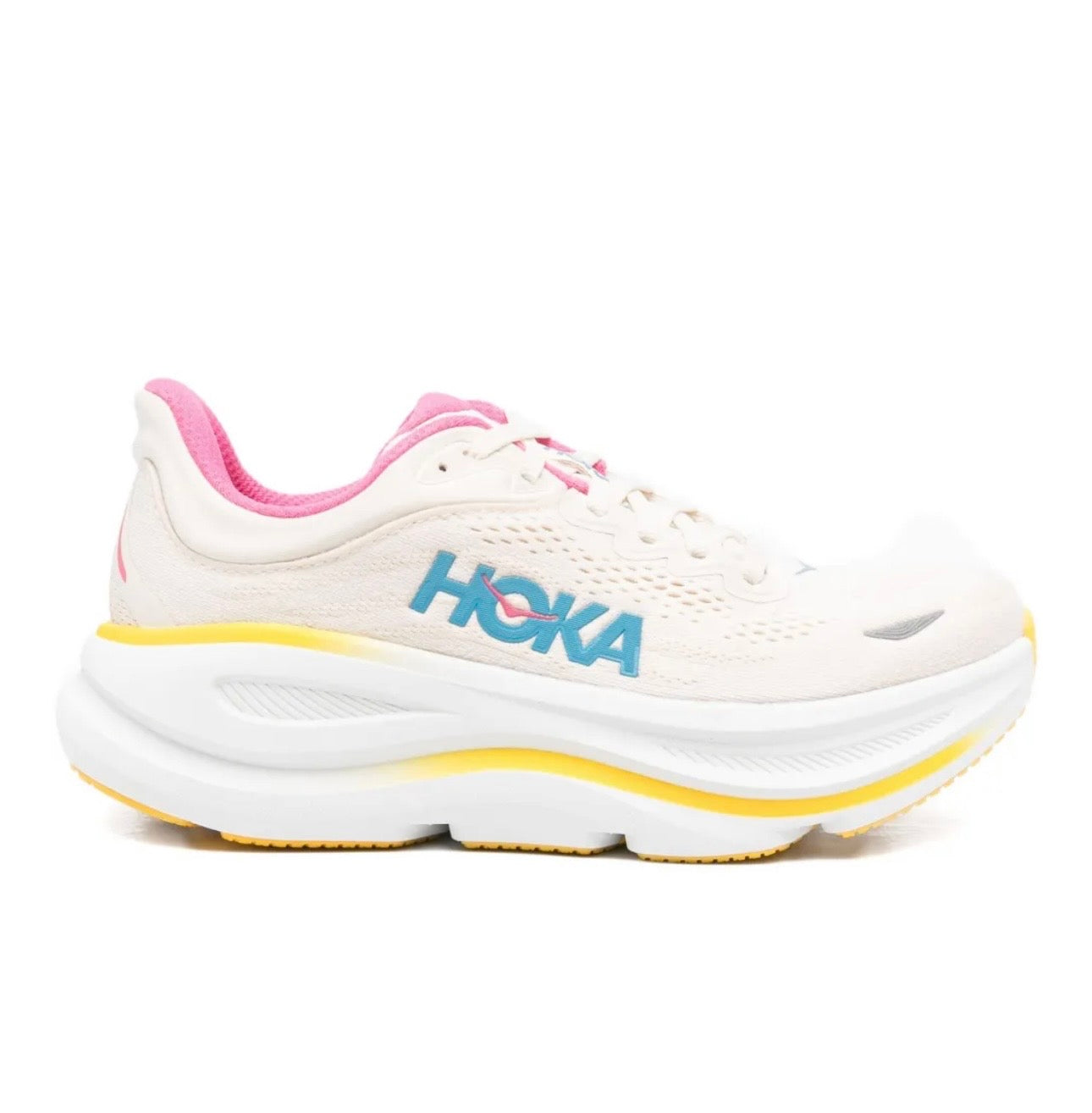 Hoka Bondi 9 Birthday Cake - high-performance athletic footwear with advanced cushioning