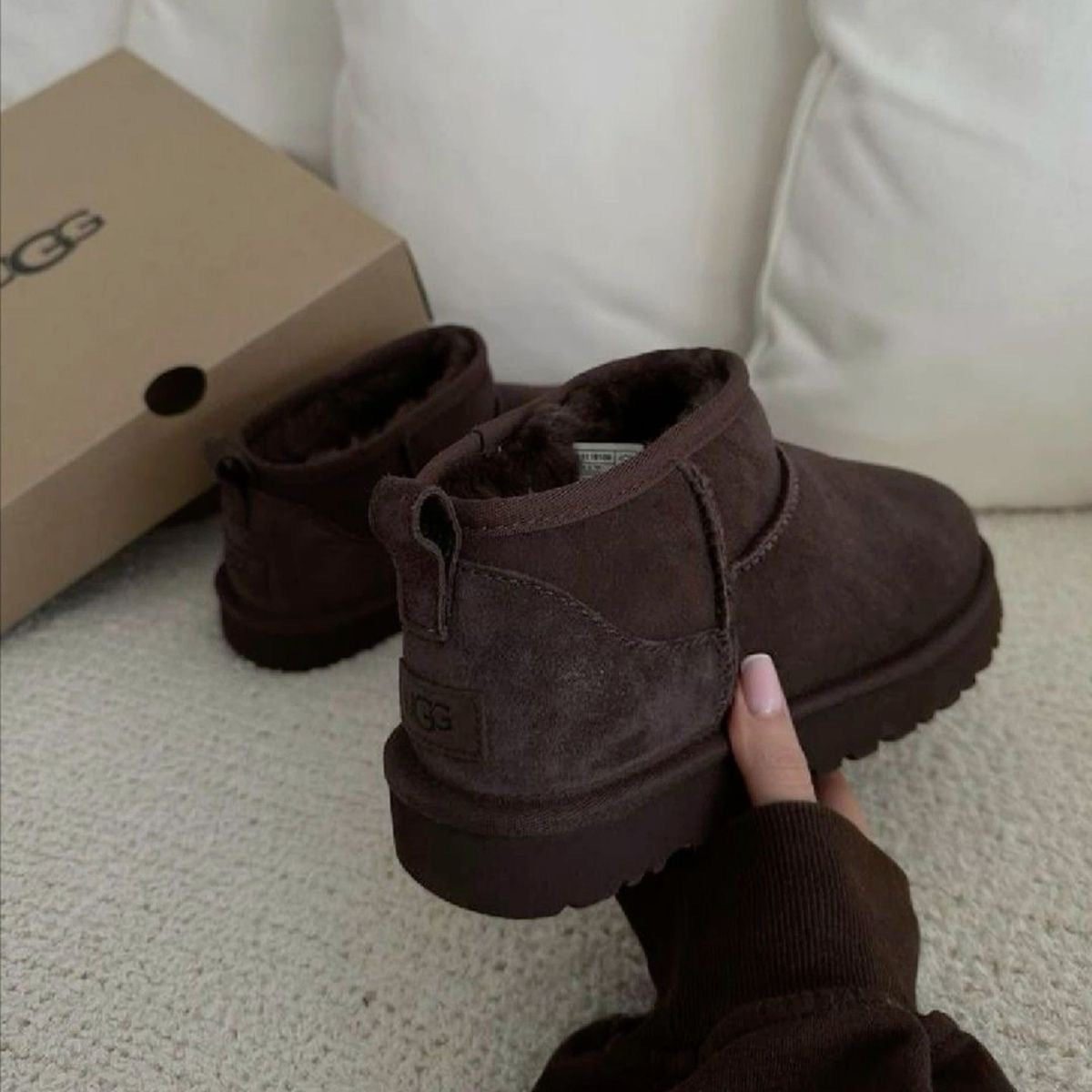 Ugg classic ultra mini  Dark brown - high-performance athletic footwear in Brown with advanced cushioning