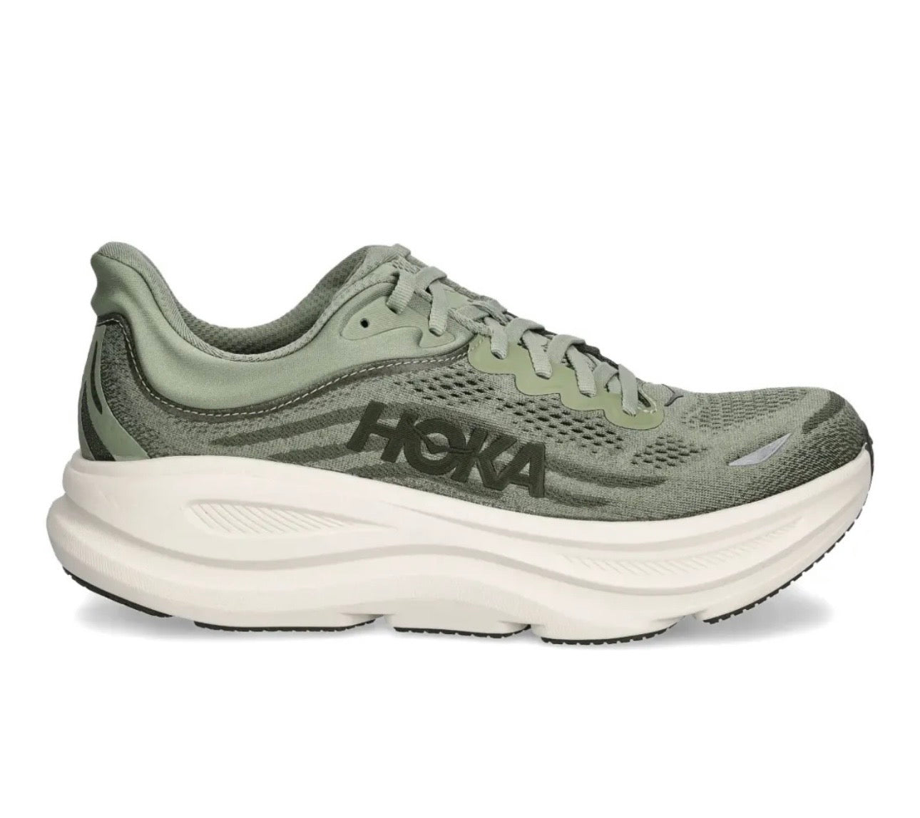Hoka Bondi 9 Dutch Green - high-performance athletic footwear in Green with advanced cushioning