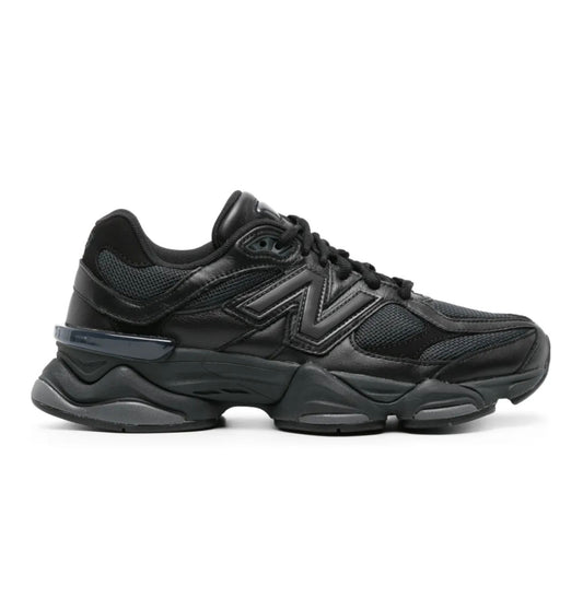 New Balance 9060 Black Leather - high-performance athletic footwear in Black with advanced cushioning